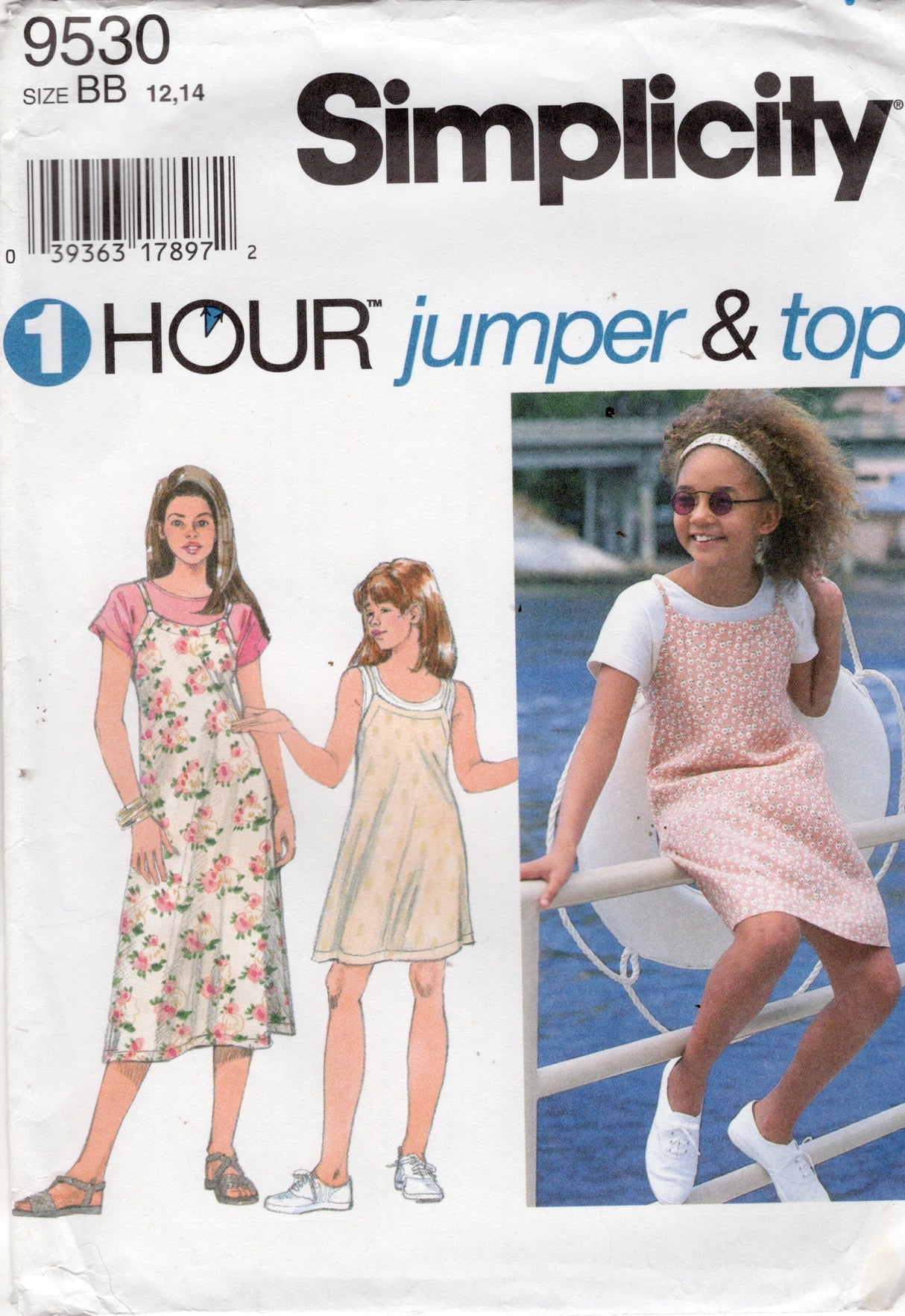 1990's Simplicity Child's 1 Hour Jumper and Top Pattern - Chest 30-32" - No. 9530