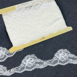 1970’s Rose Cut Out White color Edge Lace - Nylon - BTY (TR23)