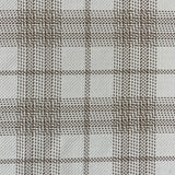 1970’s Brown and Cream Plaid Polyester Fabric