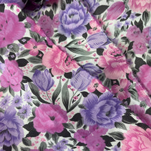 1990’s Purple and Pink Floral design fabric - Poly/Rayon blend