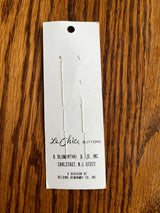 1980’s Le Chic White Pearlescent Plastic Buttons - Set of 8 - 3/8” - on card