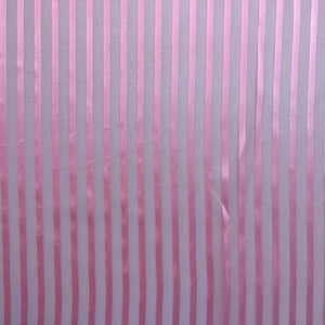 1970’s Pink Sheer and Satin Striped Polyester Chiffon Fabric - BTY