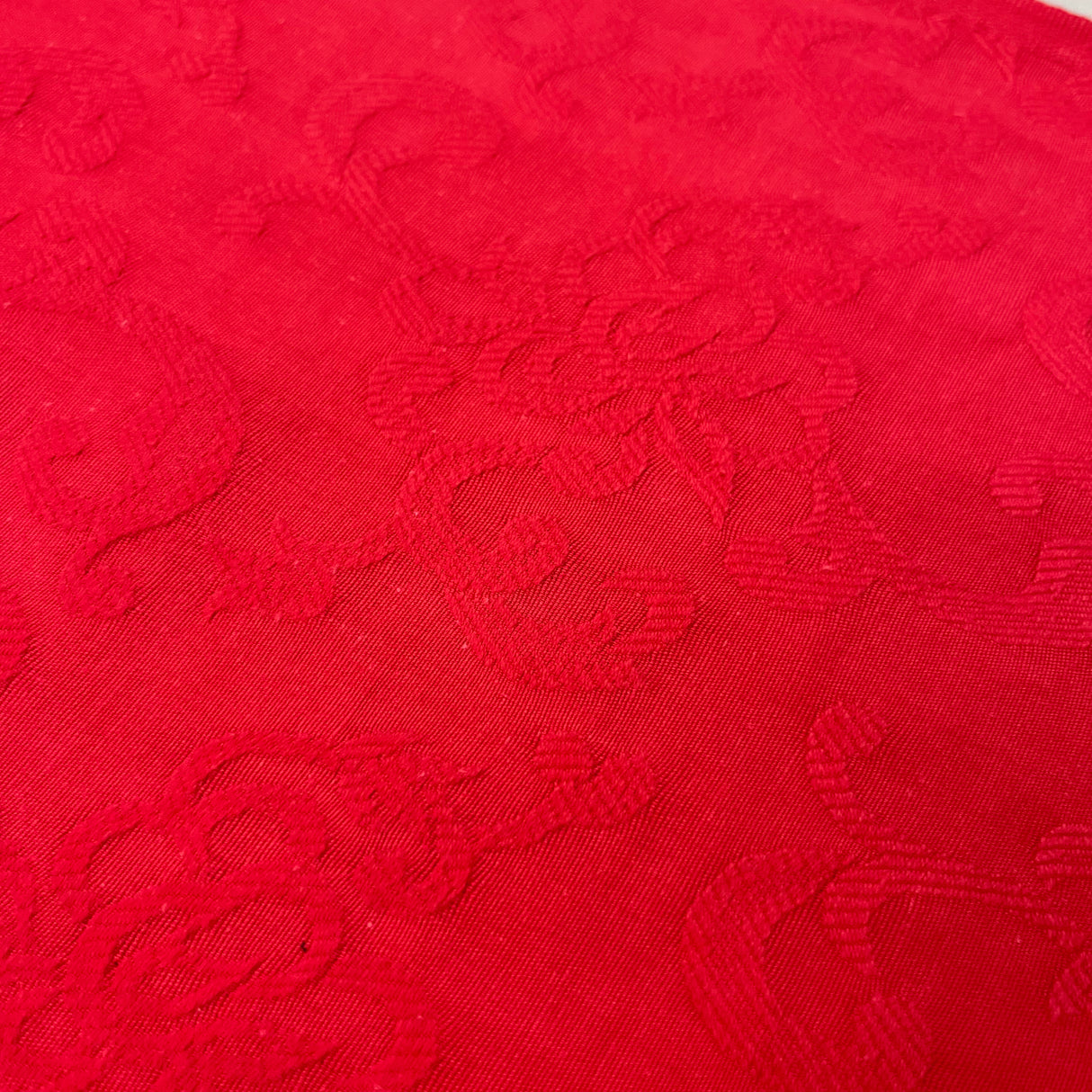 1970’s Red Brocade Cotton Fabric - BTY