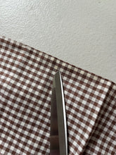 1960’s Brown and White Gingham Fabric - Cotton