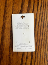 1980’s La Mode Pink Pearlescent Plastic Buttons - Set of 5 - 1/2" - on card