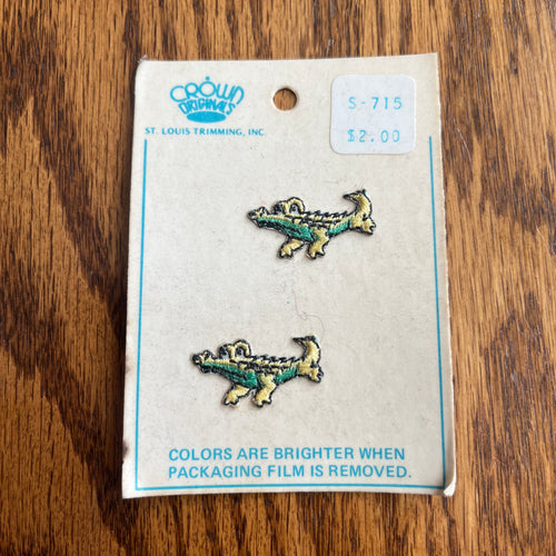 1970’s Alligator patch - pack of 2 - deadstock