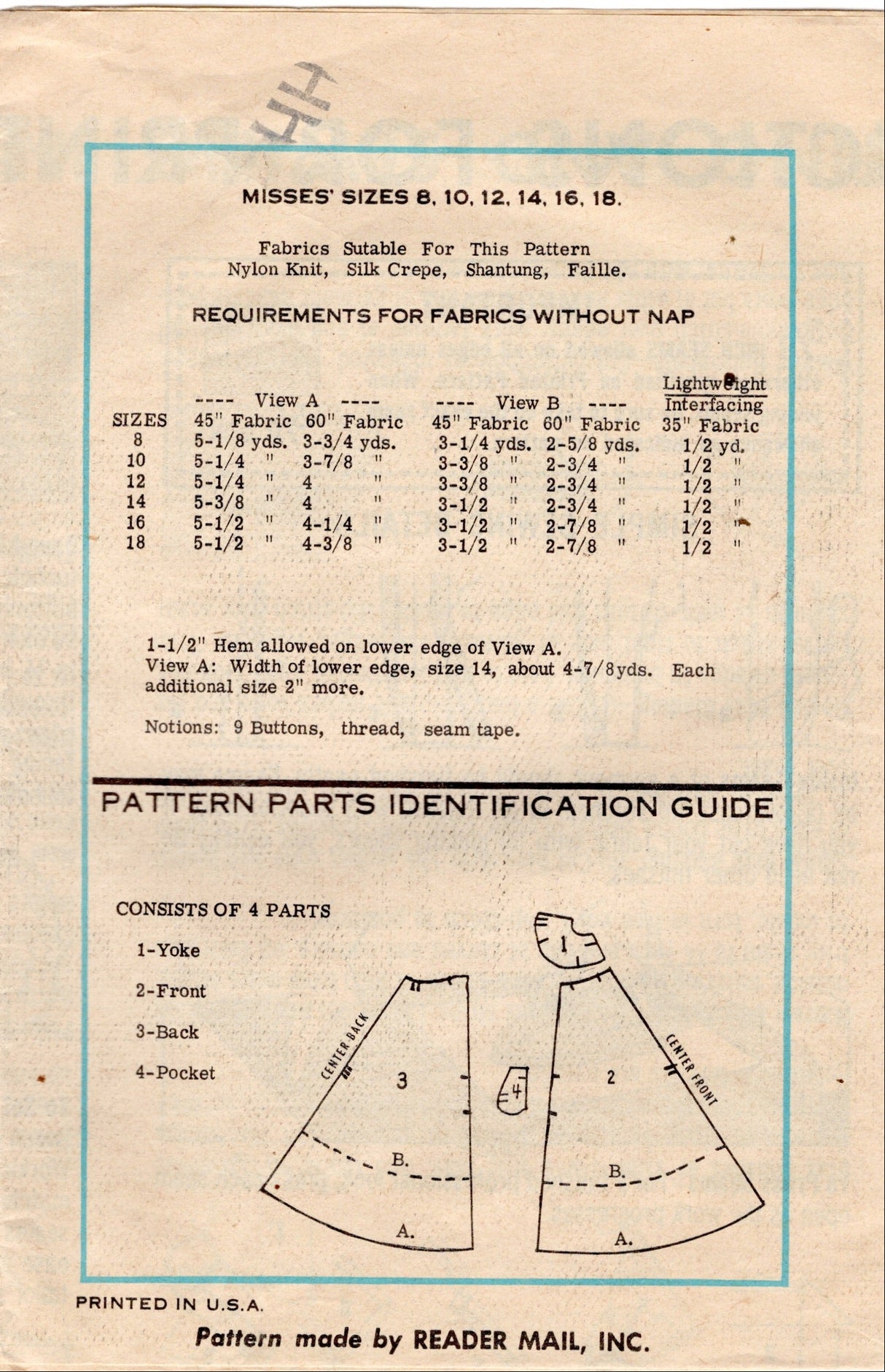 1970's Prominent Designer by Charles Kleibacker Yoked Midi and Maxi Dress Pattern - Bust 36" - No. A569