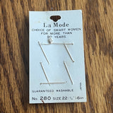 1970’s La Mode Plastic Shank Buttons - Opalescent - Set of 6 - Size 22 - 9/16" -  on card