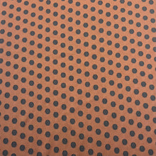 1970’s Brown and Black Polka dot Polyester Double Knit Fabric - BTY