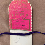 1970’s Burlington Velvet Ribbon - 1/4" - Purple - BTY