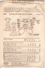 1940's Advance Drop Waist Dress with Keyhole accent and Circle Skirt Pattern - Bust 31" - No. 4607