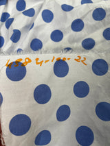 Modern Cornflower Blue Polka Dot Fabric - (P255)