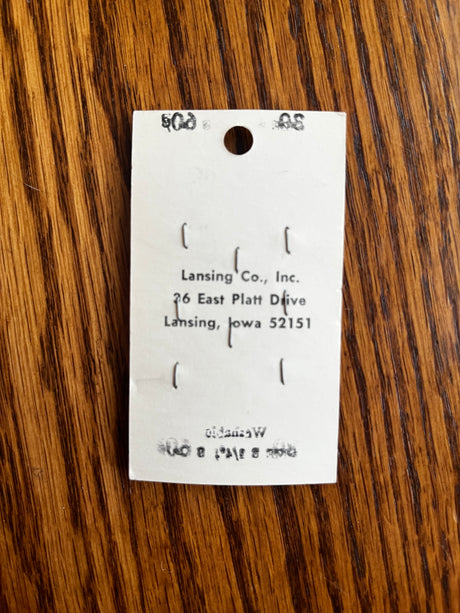1980’s La Petite White Shank Plastic Buttons - Set of 8 - 1/4” - on card