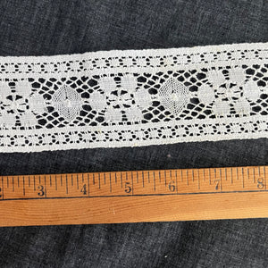 1970’s White Floral Crochet Lace - BTY