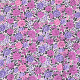 1990’s Purple and Pink Floral design fabric - Poly/Rayon blend