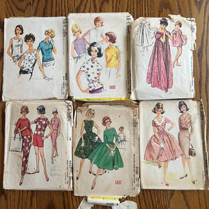 Vintage Pattern LOT of McCall’s UNCHECKED pattern - Bust 28-32” - 1950-1960’s