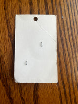 1980’s La Petite Dusty Blue Carved Plastic Buttons - Set of 2 - 1 1/8” - on card