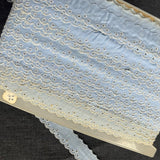 1970’s Baby Blue Eyelet Trim - Cotton Blend - BTY