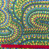1970’s Abstract Swirl Printed Qiana Double Knit Fabric - Multiple colors available - BTY (F11)