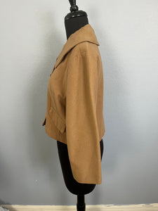 1960’s Tan Wool Cropped Bolero Jacket with 4 buttons - M/L
