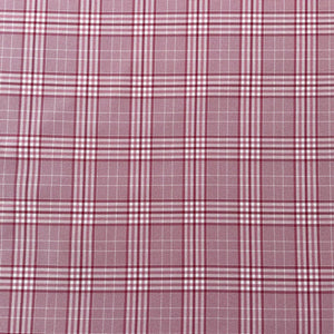 1970's Red and White Plaid Polyester fabric