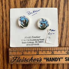 1980’s Heidi Zimbler Ceramic Buttons - Multiple Styles Available - Set of 2 - 15/16" -  on card