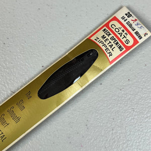 20” Metal Zipper - 1970’s - J. & P. Coats - Multiple colors available