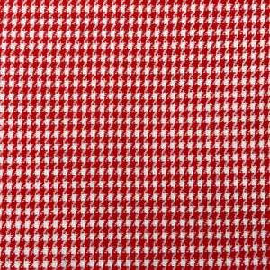 1970's Red and White Houndstooth Fabric- Backed Acrylic - BTY
