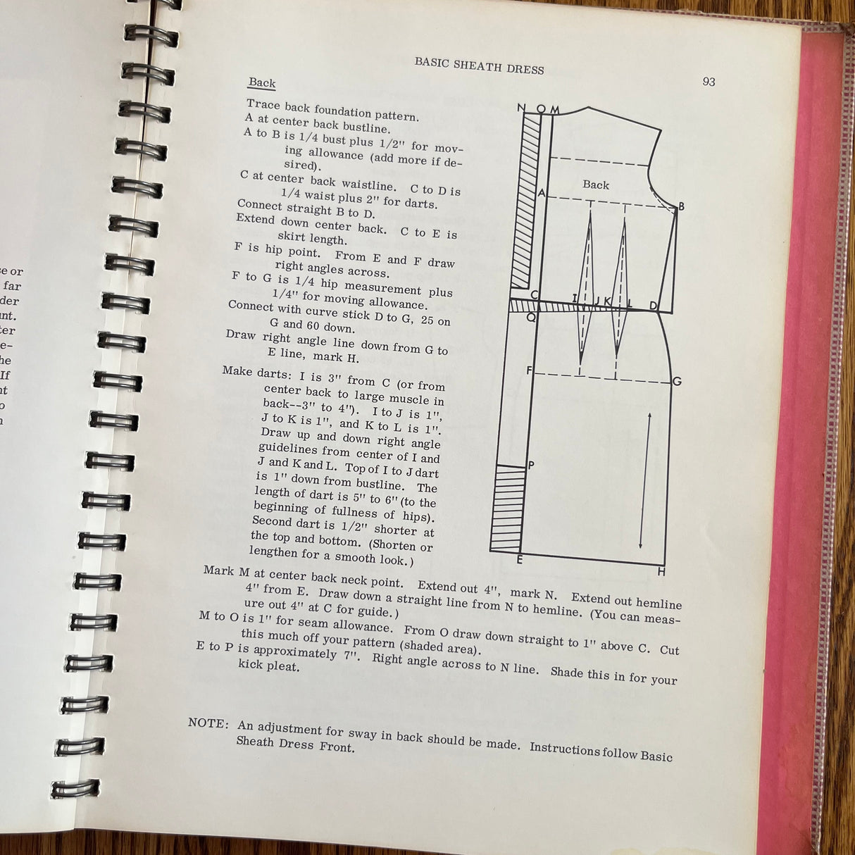 1970’s Dorothy Moore's Pattern Drafting and Dressmaking - Hardcover - RULERS INCLUDED