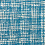 1970's Blue and White Plaid Acrylic Fabric with Acetate Back by Cohama (F4) - BTY