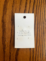 1980’s Boutique Light Blue Plastic Button - Set of 8 - 1/4” - on card