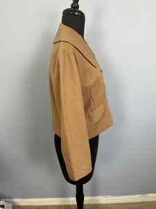 1960’s Tan Wool Cropped Bolero Jacket with 4 buttons - M/L