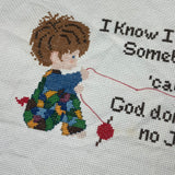 1970’s I Know I’m Somebody Completed Cross stitch