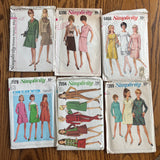 Vintage Pattern LOT of Simplicity UNCHECKED patterns - Bust 30-34” - 1950-70’s