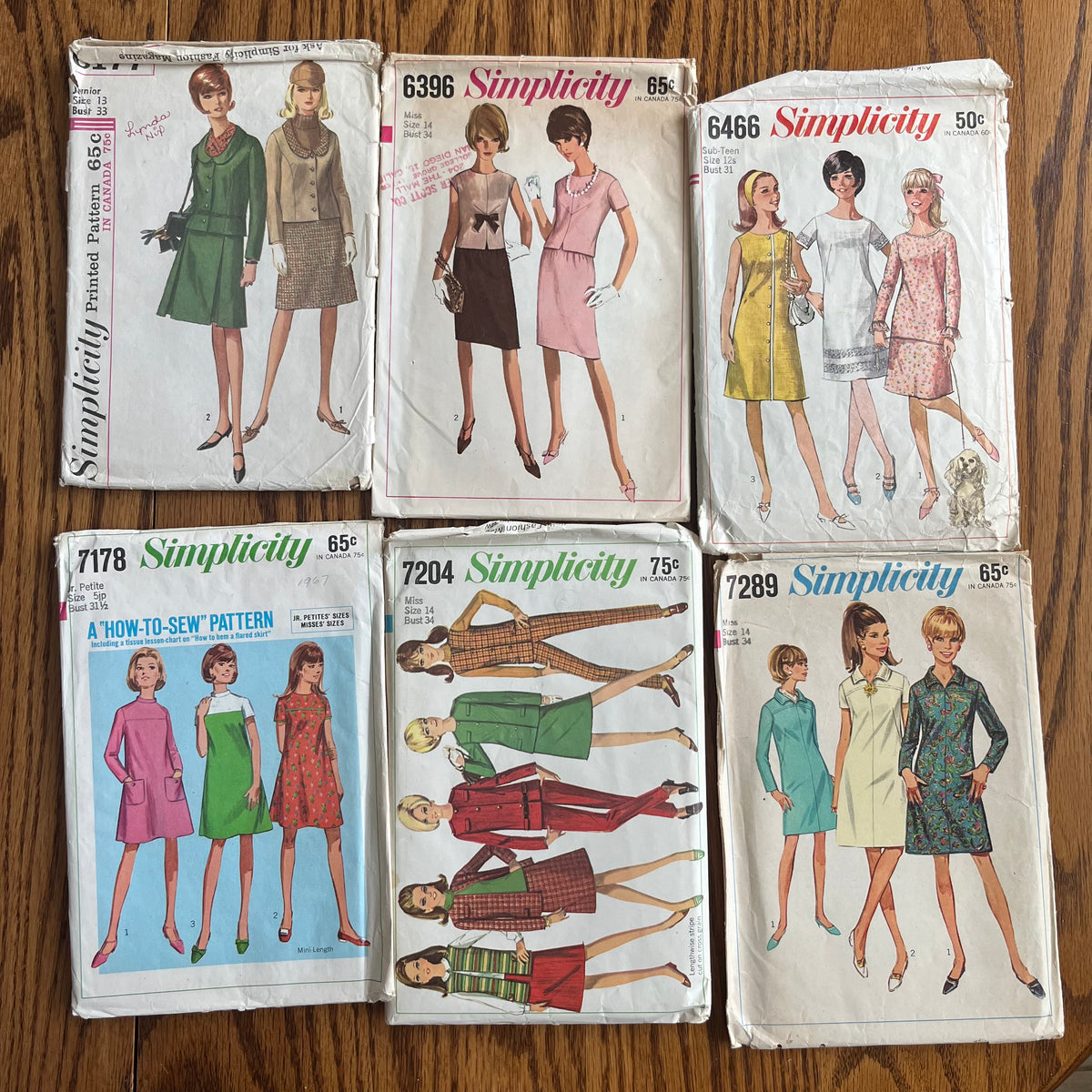 Vintage Pattern LOT of Simplicity UNCHECKED patterns - Bust 30-34” - 1 ...