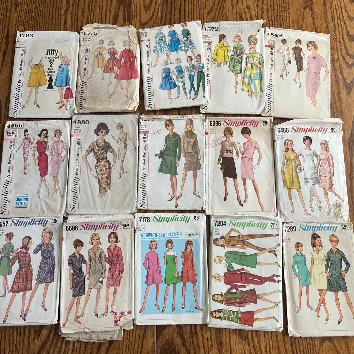 Vintage Pattern LOT of Simplicity UNCHECKED patterns - Bust 30-34” - 1 ...
