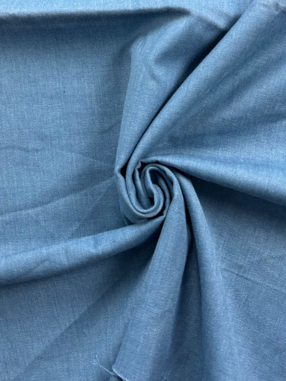 1970’s Medium Blue Wash Cotton Denim Fabric (P265)
