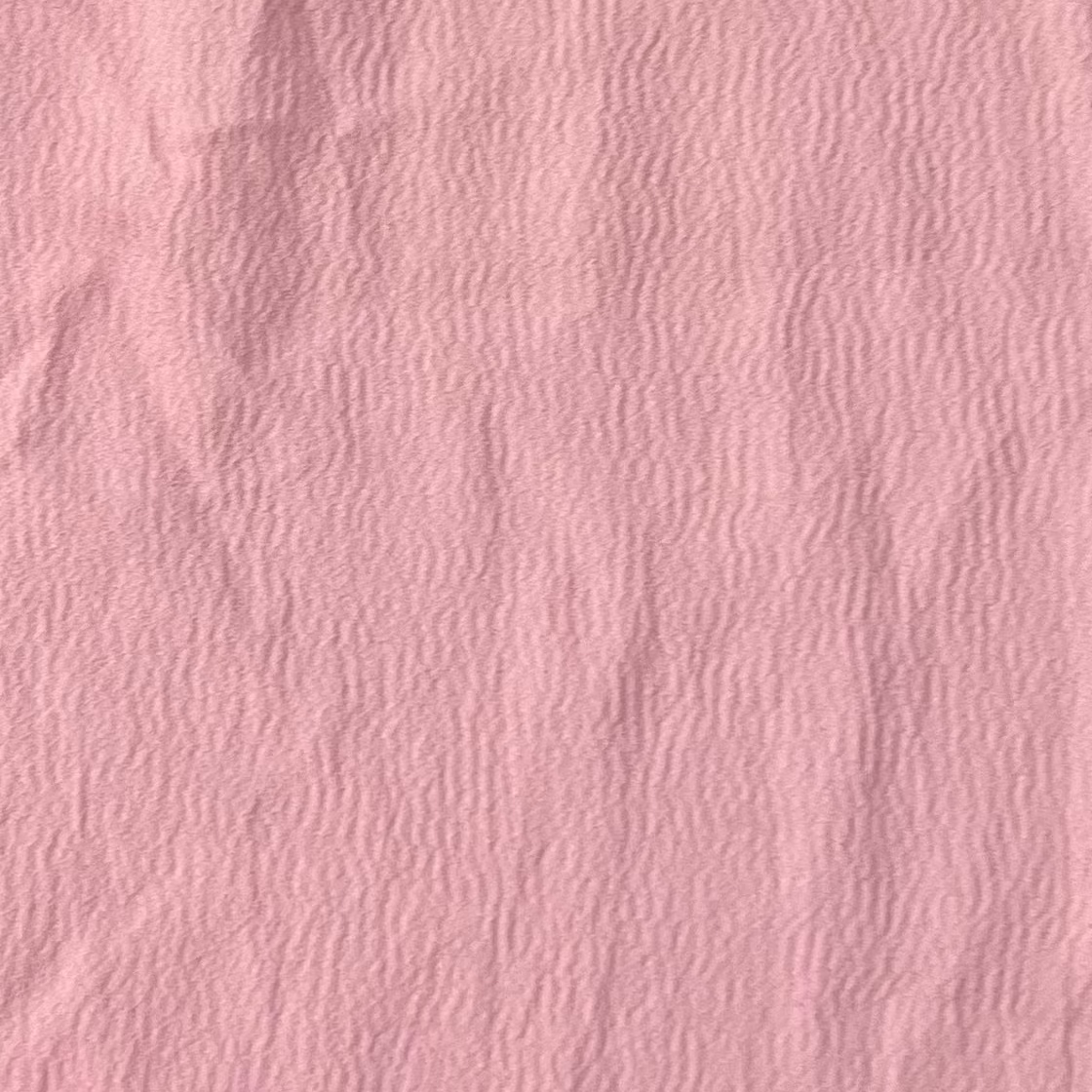 1970's Pink Plisse Polyester Fabric (P35)