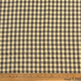 1970’s Brown and Light Yellow Gingham Fabric - Cotton - BTY