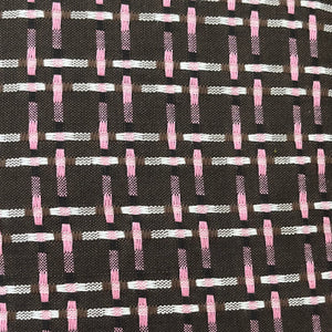 1970’s Brown with Pink and White details Fabric - BTY