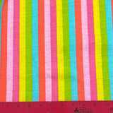 1970's Bright Stripe Cotton Blend Knit Fabric