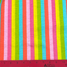 1970's Bright Stripe Cotton Blend Knit Fabric