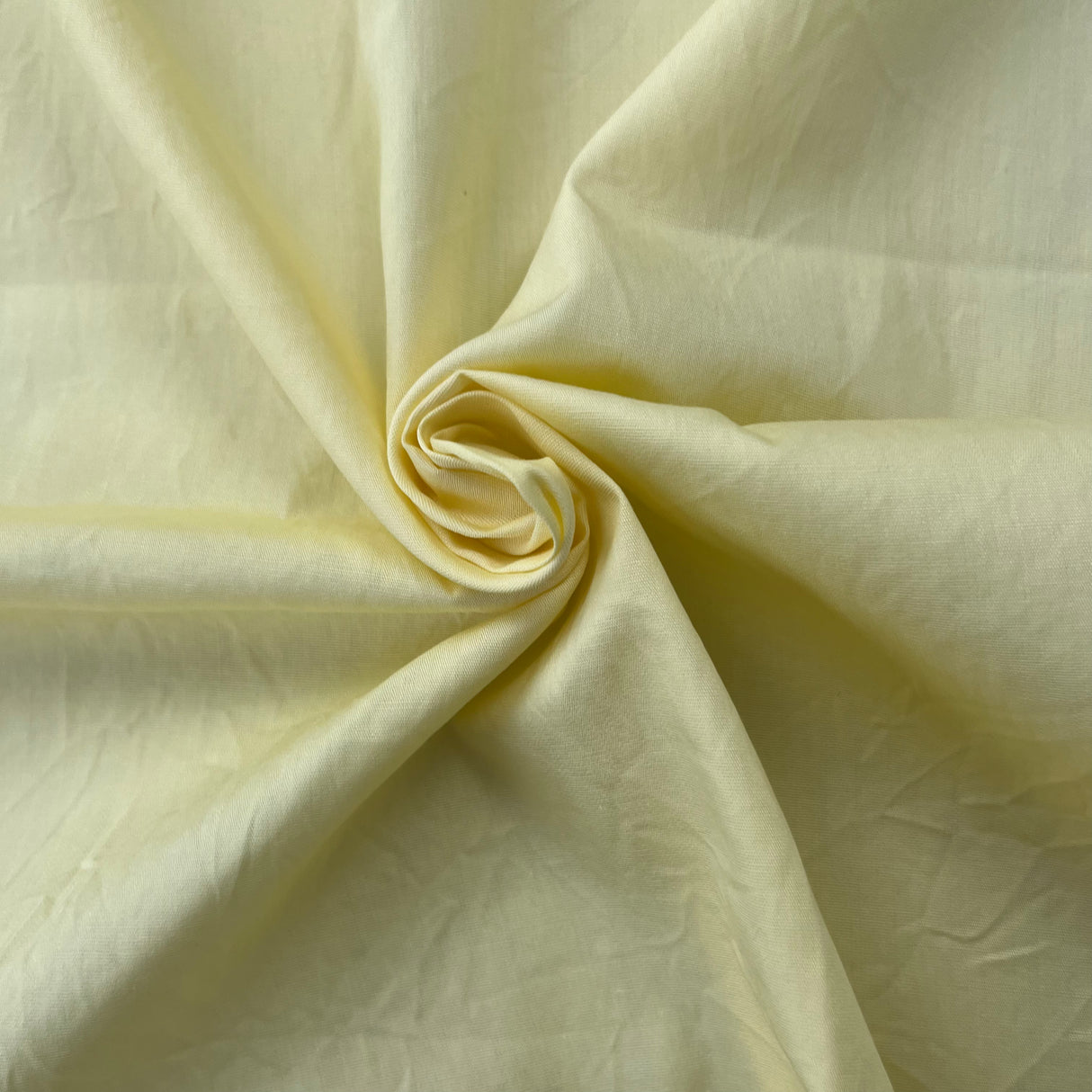 1970’s Lemon Yellow Cotton Blend fabric (P11)