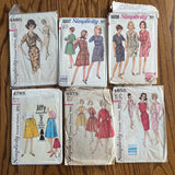 Vintage Pattern LOT of Simplicity UNCHECKED patterns - Bust 30-34” - 1950-70’s