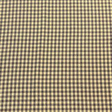 1970’s Brown and Light Yellow Gingham Fabric - Cotton - BTY