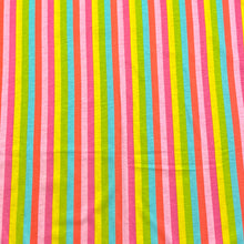 1970's Bright Stripe Cotton Blend Knit Fabric