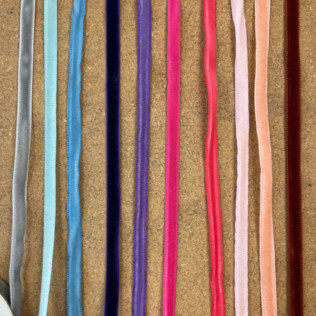 1970’s Offray Velvet Ribbon - 1/4" - Multiple colors available - BTY