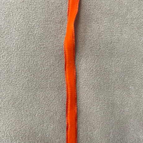 1970’s George Meyer Swissvelour Trim - 1/4" - Orange - BTY