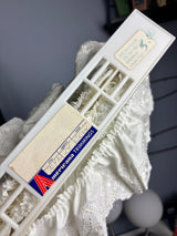 1970’s Off White Embroidered Gathered Scallop Edge Trim - BTY