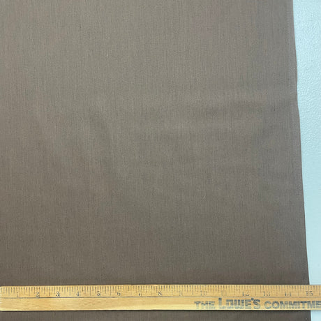 1970's Chocolate Brown Poly/Cotton fabric - BTY